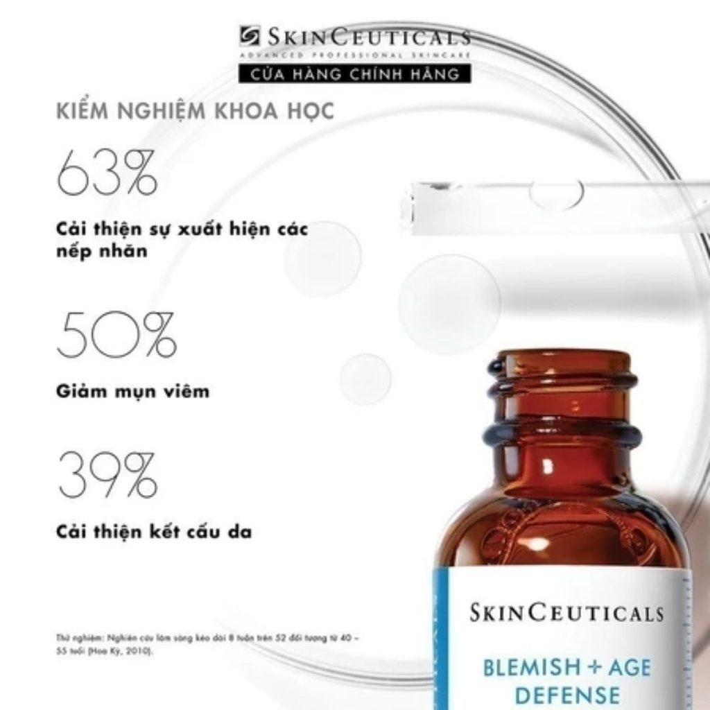 SkinCeuticals Blemish + Age Defense - Serum Giảm Mụn Trưởng Thành & Chống Lão Hóa (Axit Dioic 2% & Salicylic Acid)