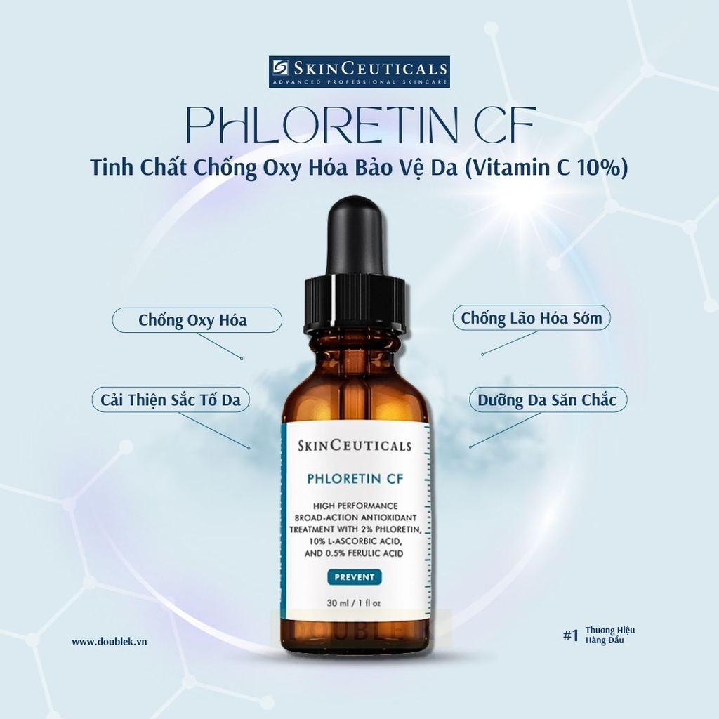 SkinCeuticals Phloretin CF - Tinh Chất Chống Oxy Hóa Bảo Vệ Da & Cải Thiện Sắc Tố (Vitamin C 10%)