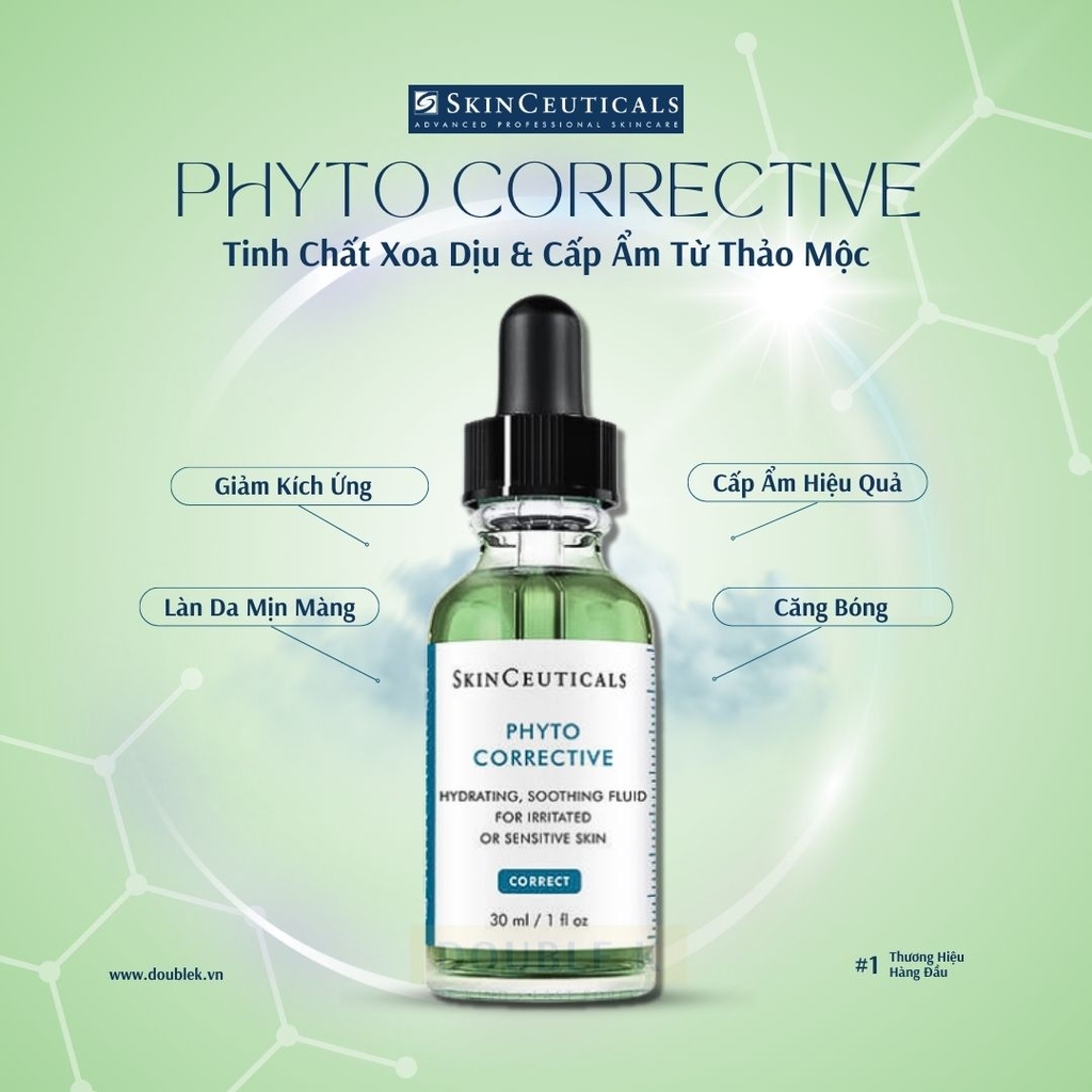 SkinCeuticals Phyto Corrective - Tinh Chất Xoa Dịu & Cấp Ẩm Từ Thảo Mộc (Hyaluronic Acid & Chiết Xuất Dưa Leo)