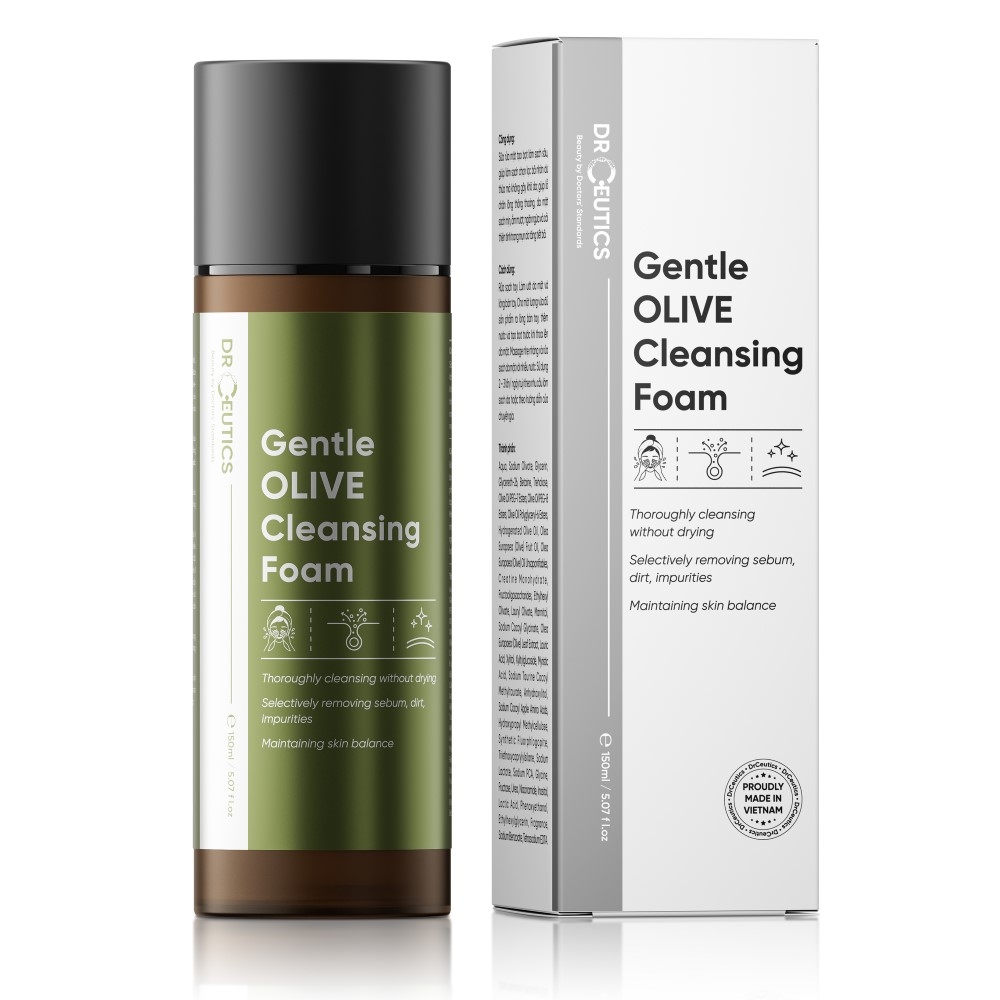 Bọt Rửa Mặt DrCeutics Gentle Olive Cleansing Foam