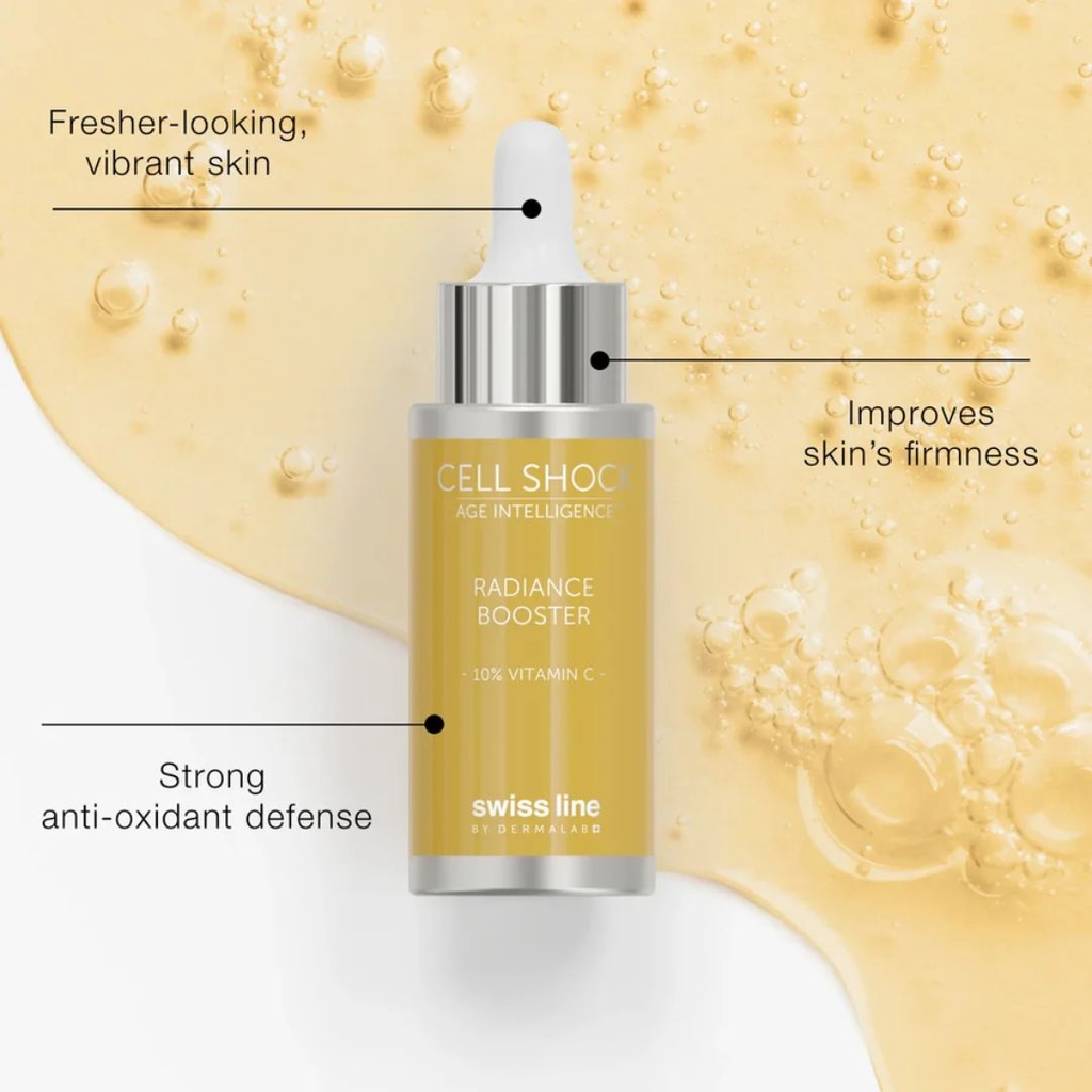 Tinh Chất Dưỡng Sáng Da Swissline Cell Shock AI Radiance Booster (Vitamin C 10%)