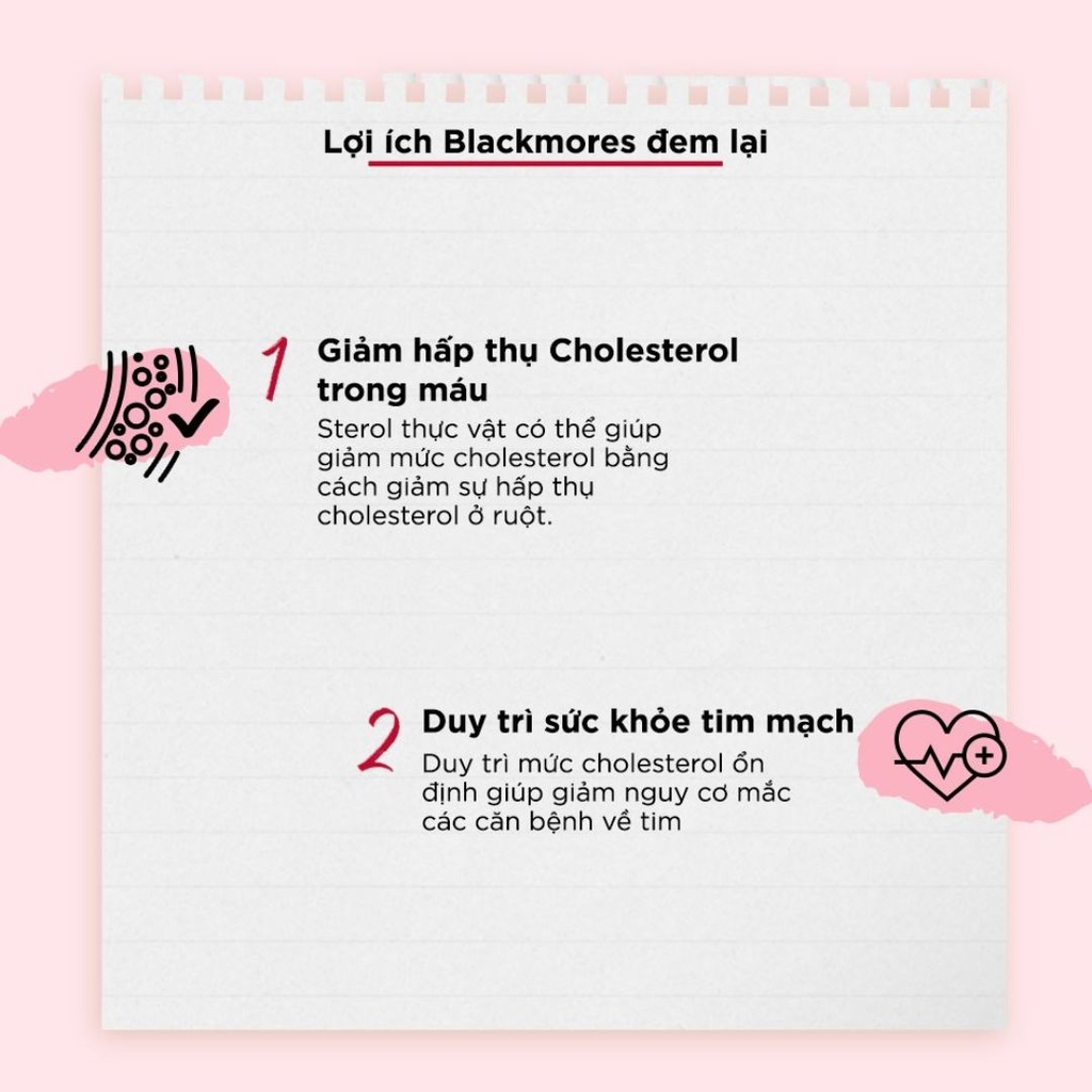 Viên Uống Blackmores Cholesterol Health (Hỗ Trợ Duy Trì Mức Cholesterol Khỏe Mạnh)