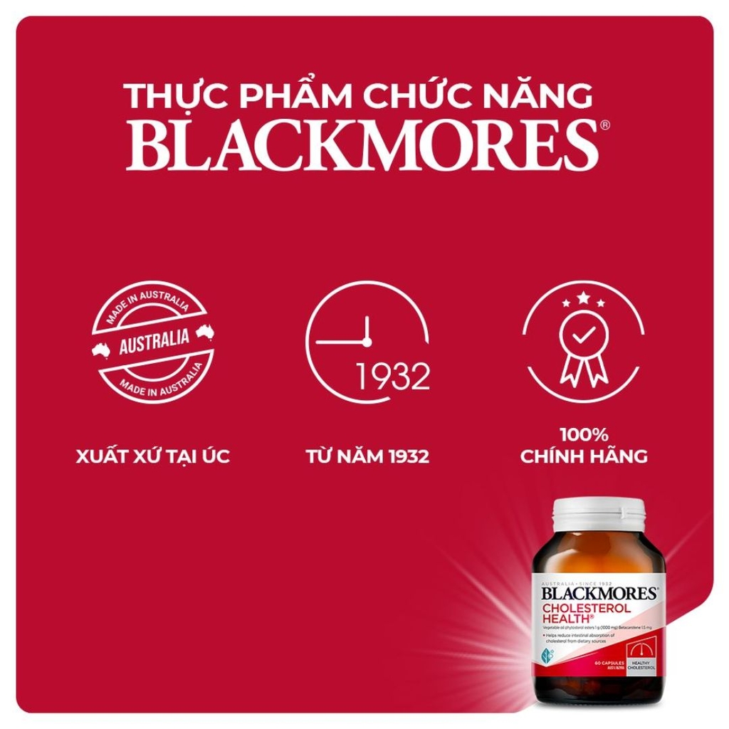 Viên Uống Blackmores Cholesterol Health (Hỗ Trợ Duy Trì Mức Cholesterol Khỏe Mạnh)