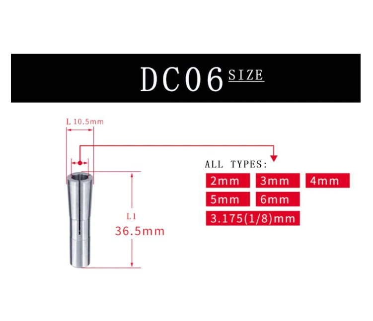 Collet độ chính xác cao DC06-(3-6), DC08-(3-10)