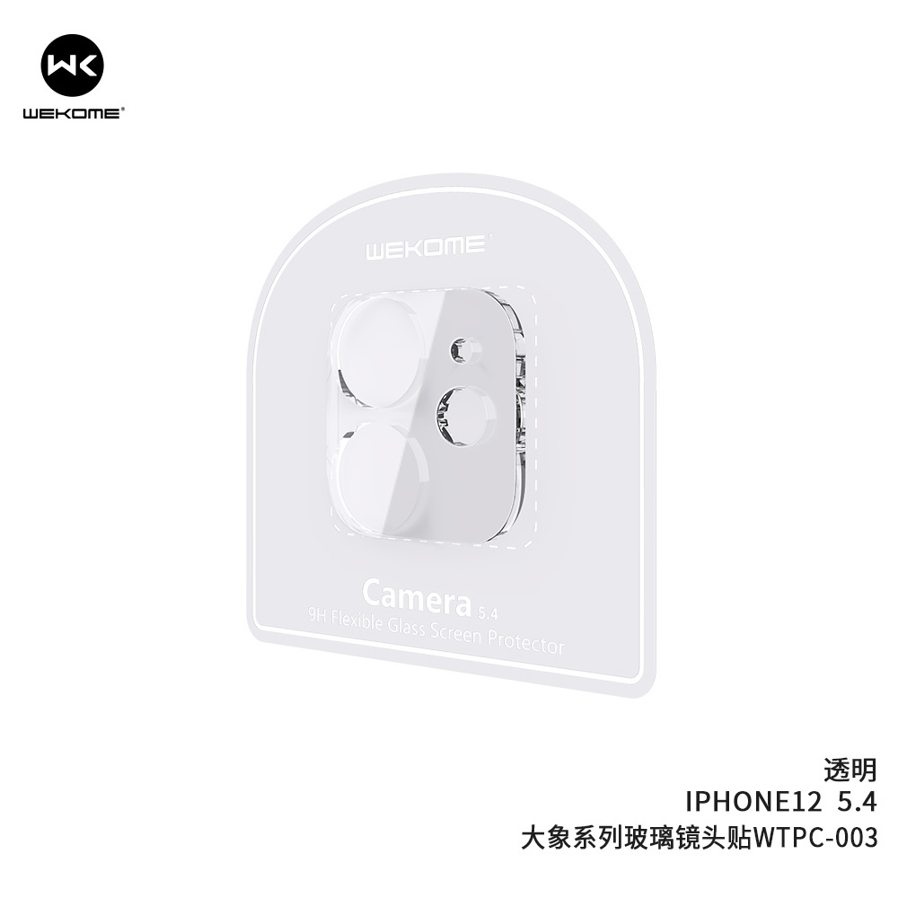 [CHÍNH HÃNG] Kính cường lực Camera WK cho 12Mini/12/12 Pro/12ProMax/11/11ProMax kim loại/trong suốt Wekome WTPC-003