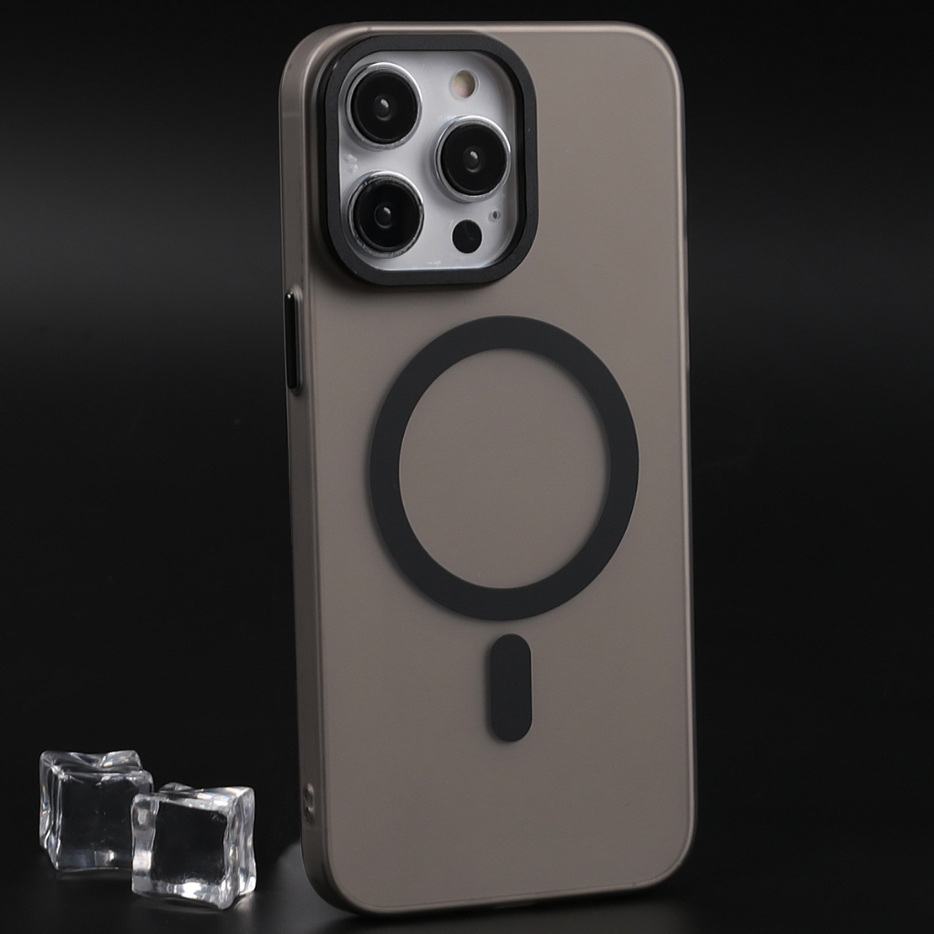 ỐP CASE điện thoại nhám chống bám bẩn hỗ trợ sạc không dây viền camera và nút bấm kim loại sang trọng KOLEAD IP009