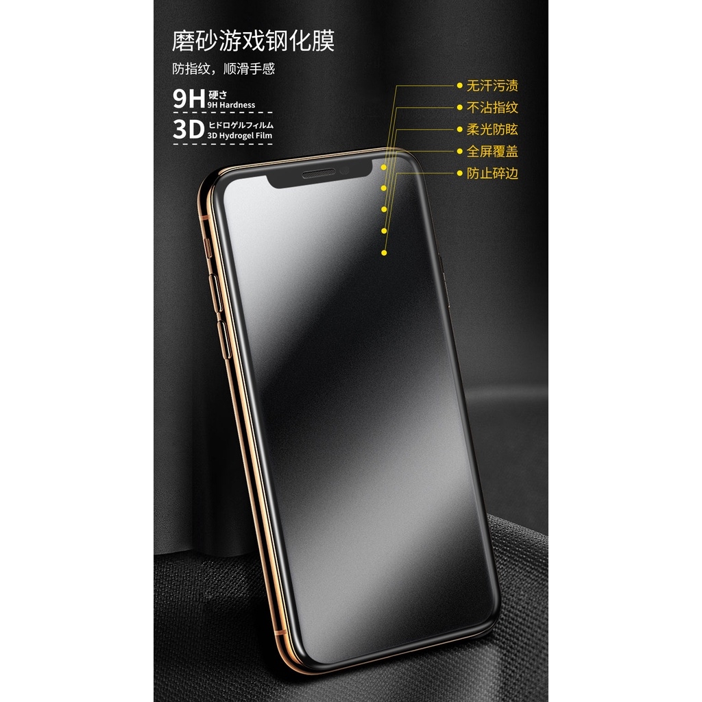 Kính Cường lực KingKong Nhám AG Chống vân tay mồ hôi chơi Game WEKOME 030 cho Iphone X Xs Max 11 12 13 14 15 Pro Max