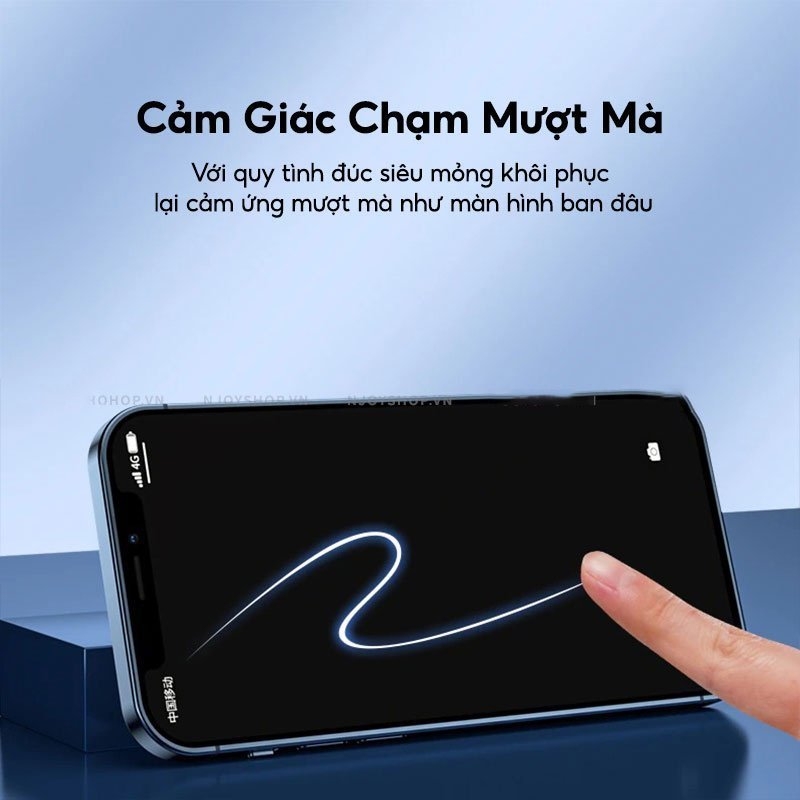 Kính cường lực tự dán KINGKONG TC siêu bền - Có màng bảo vệ loa iphone 11 12 13 14 15 Promax