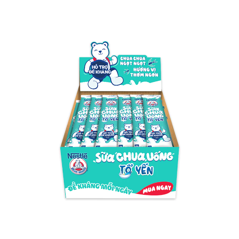 Sữa chua tổ yến Nestlé® Yogu Gấu (Thùng 28 gói x 75ml)