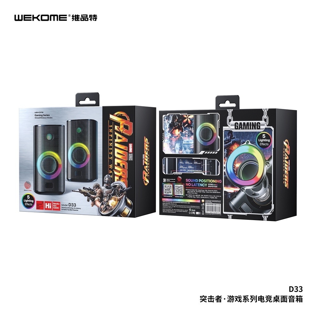 Loa bluetooth gaming WEKOME cao cấp, âm thanh đẳng cấp siêu hot, siêu bền