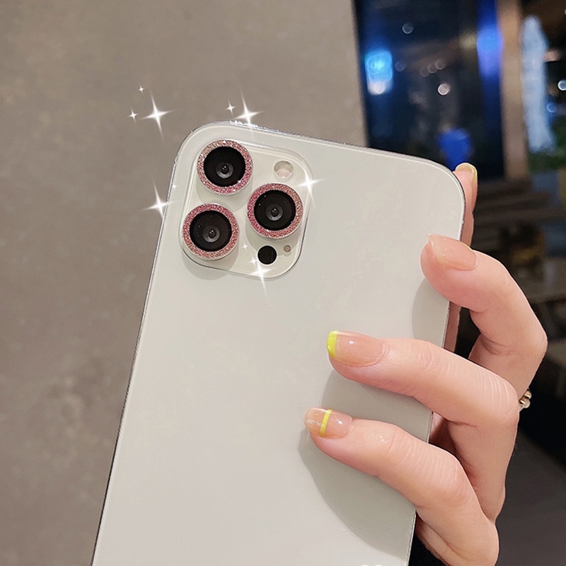 Bộ dán bảo vệ nhũ kim cương lấp lánh mắt camera iph KOLEAD ZC-R2 bằng kim loại chống xước cho iphone 15 14 13 12 11 promax pro plus