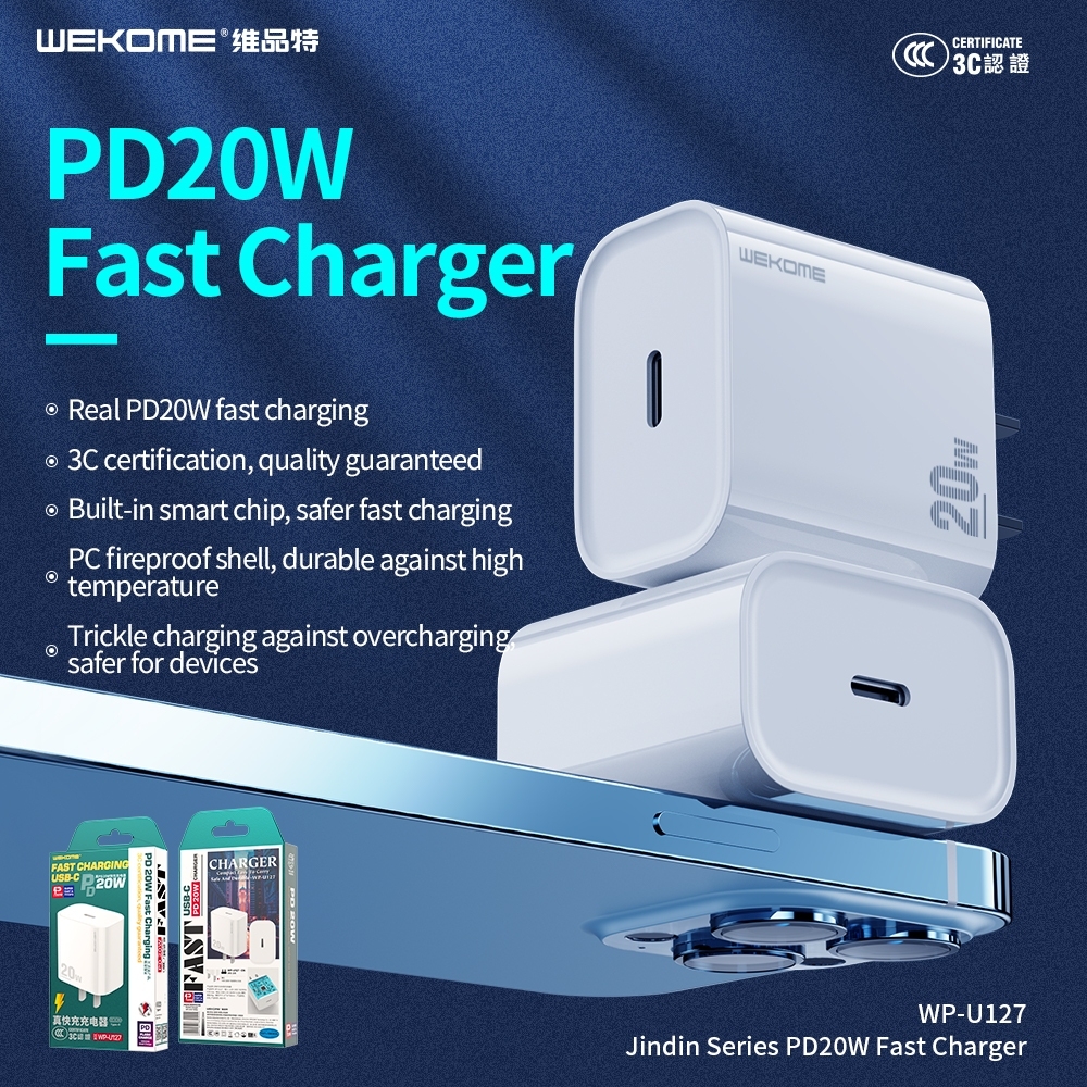 Bộ sạc nhanh PD20W U127 U126 Cổng Type C 20W, sạc cho điện thoại dòng iph XS Max 11 12 13 14 Promax Samsung Oppo LG