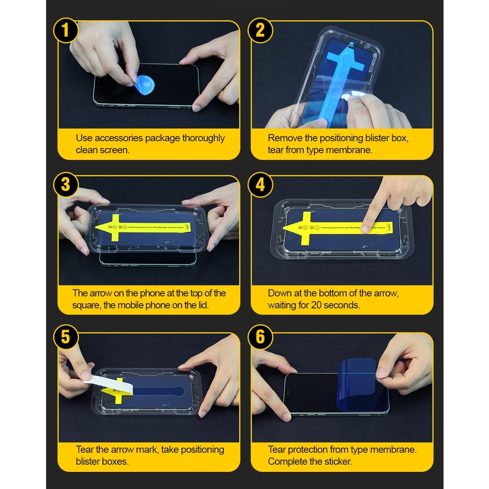 Kính cường lực TC khung tự dán, độ cứng 9H dán full màn hình KOLEAD chống xước không cấn, chống bụi cho Iphone x xr xsmax 11 12 13 14 15 pro plus promax