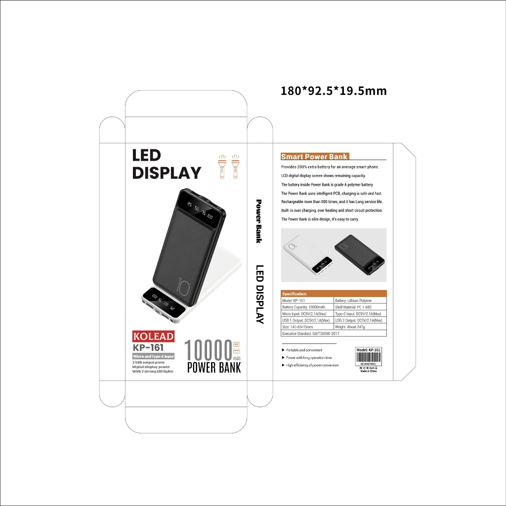Sạc dự phòng WP161 - 163 tích hợp màn hình Led Dung Lượng 10000mAh - 20000mAh WEKOME màu sắc trẻ trung, 4 cổng sạc