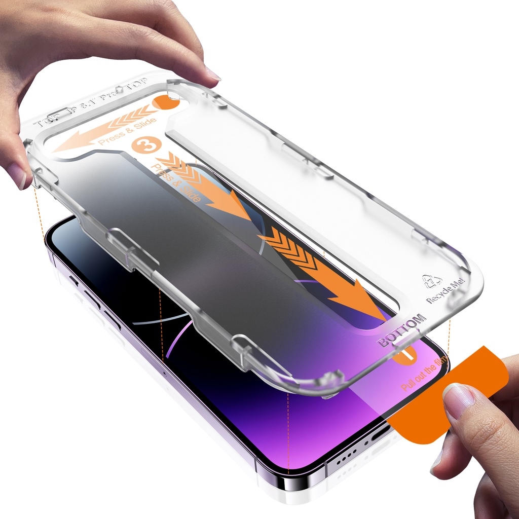 Kính cường lực tự dán Easy install kit TZ KOLEAD dành cho iph x xs xsm 11 12 13 14 15 pro promax