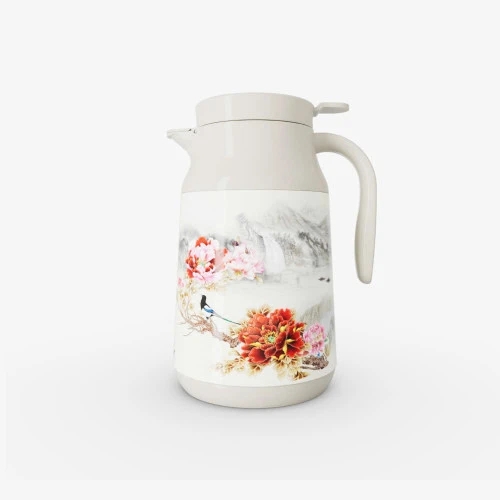 Bình ủ Rạng Đông 1300TS2.E dung tích 1.3 lít hiển thị nhiệt độ trên nắp bình, thiết kế miệng rộng tiện lợi