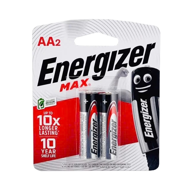 PIN ENERGIZER MAX AA E91 BP2 - Vỉ 2 Viên 1.5V Chính Hãng