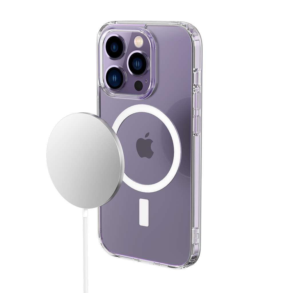Ốp lưng Magsafe trong suốt KOLEAD - Hỗ trợ sạc không dây cho iPhone X/XS/11/12/13/14 PROMAX