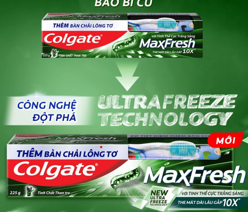 Kem đánh răng Colgate Maxfresh Bamboo Charcoal cho hơi thở thơm mát và làm trắng răng 90g