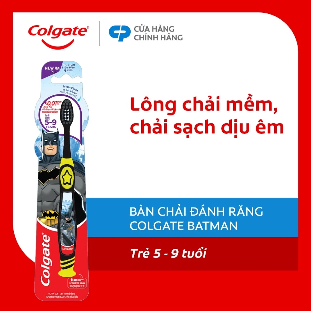 Bàn chải đánh răng Colgate họa tiết Batman dành cho bé