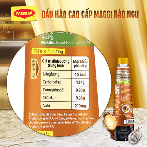 Dầu Hào Cao Cấp Nestlé MAGGI® Bào Ngư chai 820g - 1 bước xào, óng ánh chuẩn nhà hàng. Chai lớn, giá tiết kiệm 10%