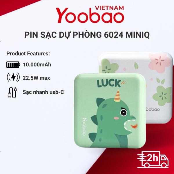 Sạc dự phòng Yoobao M4 Mini 10000mAh, 2 cổng vào và 2 cổng ra Tương thích với tất cả điện thoại thông minh máy tính bảng