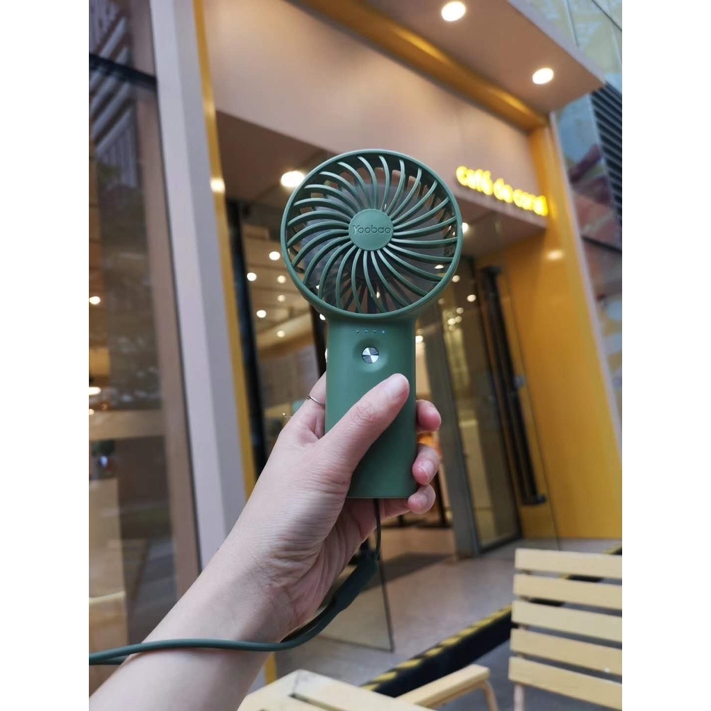 Quạt sạc tích điện mini cầm tay có thể đặt bàn Yoobao F3 3000/ 6000 mAh có thể chạy 15 giờ liên tục - Hãng phân phối chính thức- Bảo hành 12 tháng
