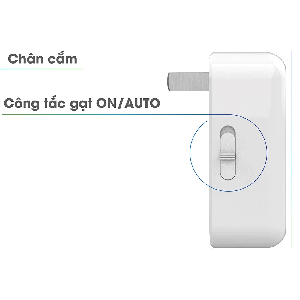 Đèn ngủ cảm biến ánh sáng Rạng Đông ĐN02LS có 2 chế độ đèn làm đèn ngủ, đèn chiếu sáng chân tường, tiết kiệm điện
