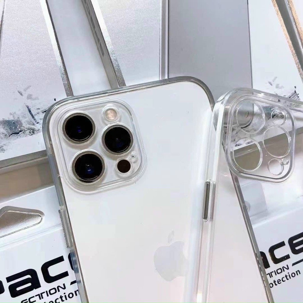 Ốp lưng trong suốt hạn chế ố vàng KOLEAD P83 tích hợp nút bấm kim loại, viền bảo vệ camera cho iphone 11 12 13 14 15 16