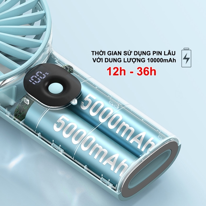 [ MINI ] Quạt sạc cầm tay/ để bàn YOOBAO F3 Plus pin 10.000mAh sử dụng liên tục trong 36h, thiết kế nhỏ nhắn, nhiều màu