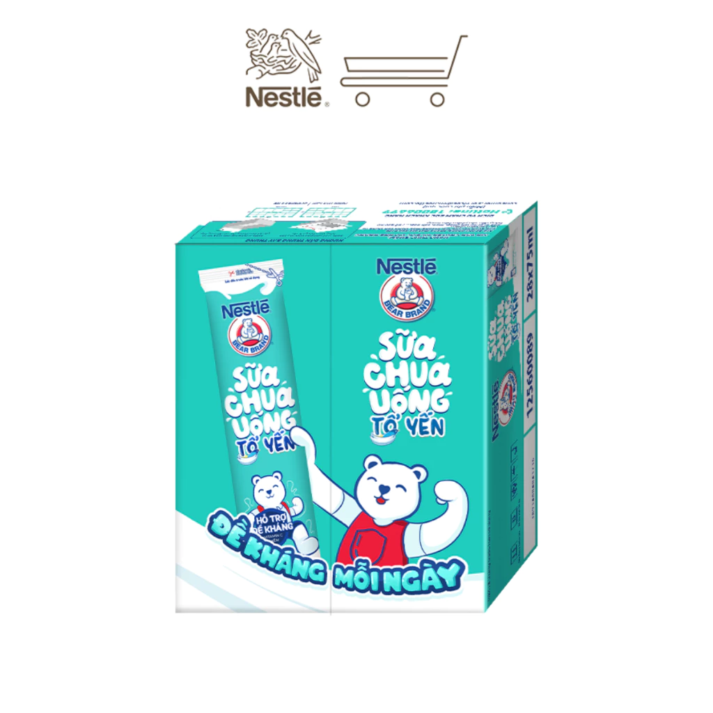 Sữa chua tổ yến Nestlé® Yogu Gấu (Thùng 28 gói x 75ml)