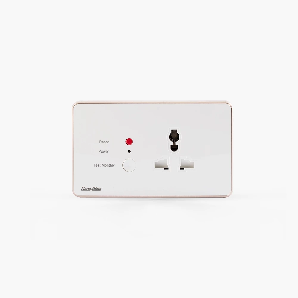 Ổ cắm âm tường chống giật Rạng Đông OCAT01 1C/16A , tự động ngắt khi bị điện giật an toàn tuyệt đối khi sử dụng.