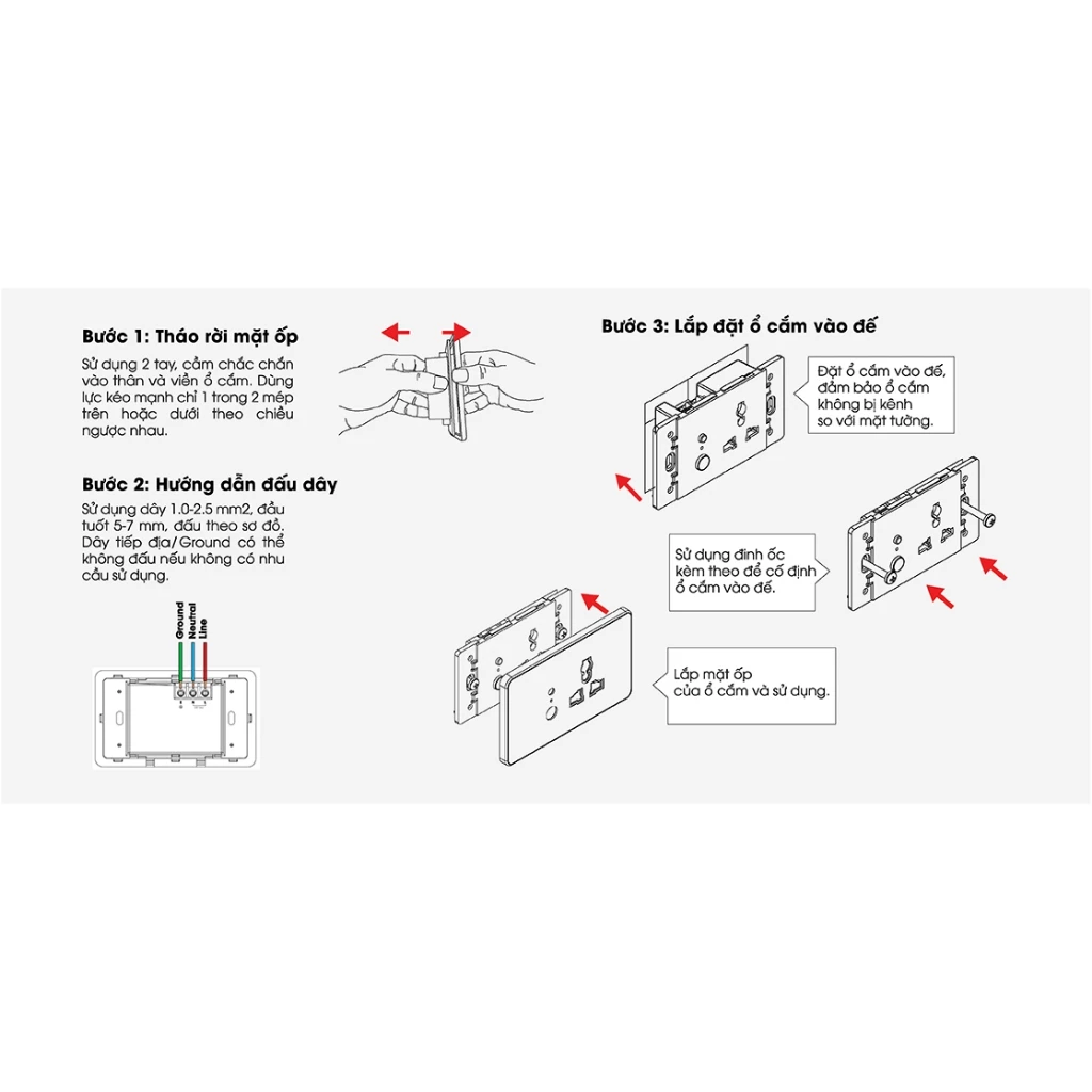 Ổ cắm âm tường chống giật Rạng Đông OCAT01 1C/16A , tự động ngắt khi bị điện giật an toàn tuyệt đối khi sử dụng.