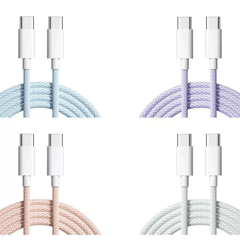 Dây sạc, cáp sạc nhanh KOLEAD M69 PD20W TypeC to TypeC bọc dù chống đứt gãy dài 2M, sử dụng cho các dòng Iphone 15, 16