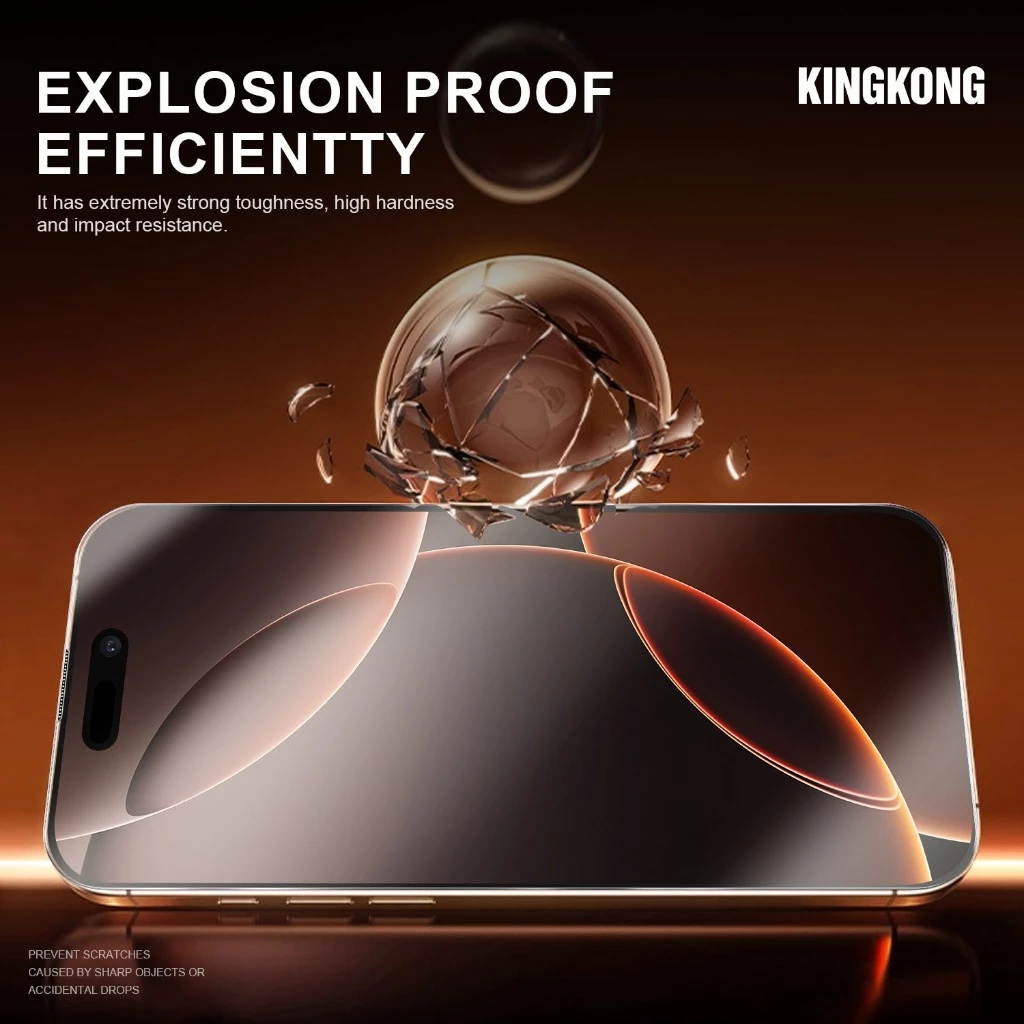 [KHÔNG VIỀN] Kính cường lực KINGKONG KK-67 nano siêu mượt, chống va đập, có màng loa Iphone 11 12 13 14 15 16 Promax.