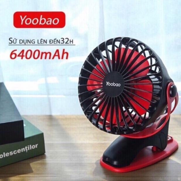 Quạt sạc mini để bàn YOOBAO F04 6400mAh Xoay 720 độ Chạy 32 giờ liên tục - Hàng chính hãng - Bảo hành 12 tháng 1 đổi 1- Thiết kế đẹp tiện dụng
