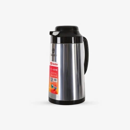 Phích pha trà Rạng Đông Model: 1055 ST1.E 1L nắp bấm chống rò rỉ nước, ruột thủy tinh giữ nhiệt cao cấp, an toàn sử dụng