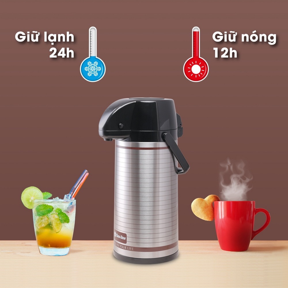 Phích đựng nước 2 lít RD-2045ST3.E thiết kế hiện đại, chất liệu cao cấp, bền bỉ giữ nhiệt lâu, tiết kiệm năng lượng