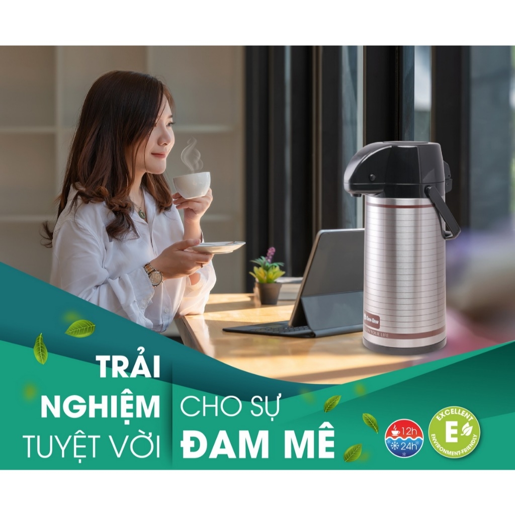 Phích đựng nước 2 lít RD-2045ST3.E thiết kế hiện đại, chất liệu cao cấp, bền bỉ giữ nhiệt lâu, tiết kiệm năng lượng