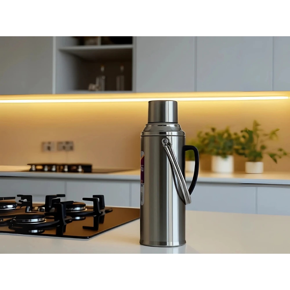 Phích Đựng Nước Inox Rạng Đông 2 lít 2035ST2, giữ nhiệt tốt an toàn, chịu được sốc nhiệt và trang bị phủ lớp chống vân t