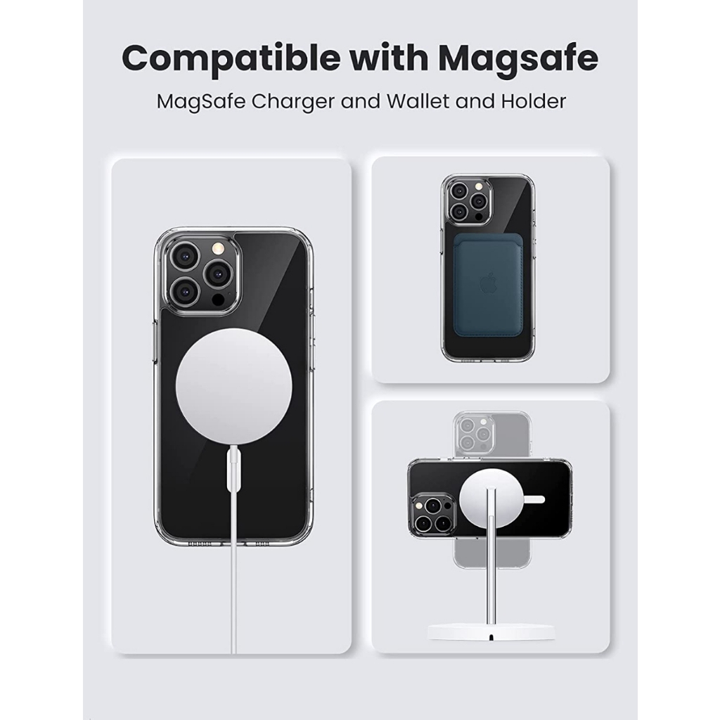 Ốp điện thoại trong suốt nhựa cứng P88 chống ố KOLEAD sạc từ tính dành cho iphone 13 14 15 16 17 Pro Plus Promax