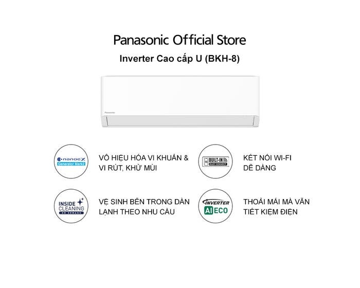 Máy lạnh Panasonic Inverter 1 HP CU/CS-U9BKH-8  (Mode 2025)