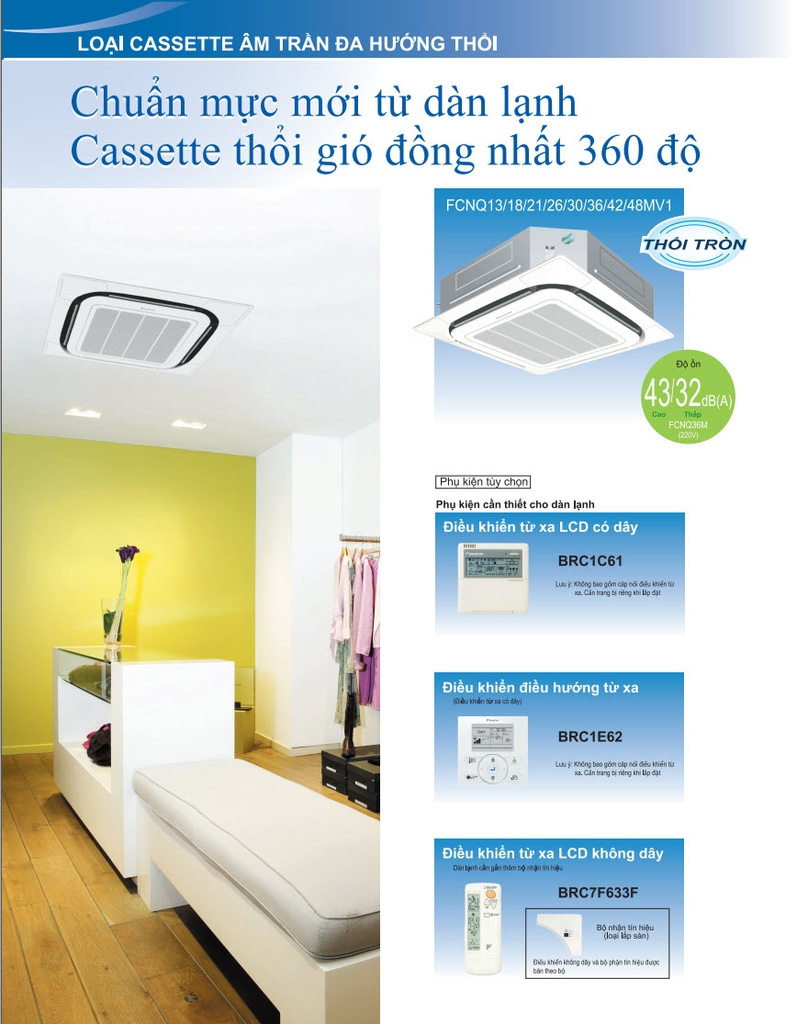 Máy lạnh âm trần Daikin 4.5 HP FCNQ42MV1