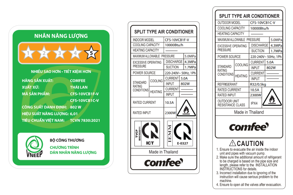 Máy lạnh Comfee Inverter 1 HP CFS-10VCB1