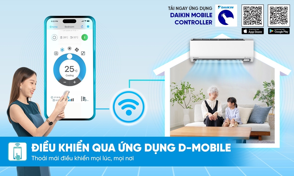 Máy lạnh Daikin Inverter 2 HP FTKY50ZVMV (Mắt thần thông minh )