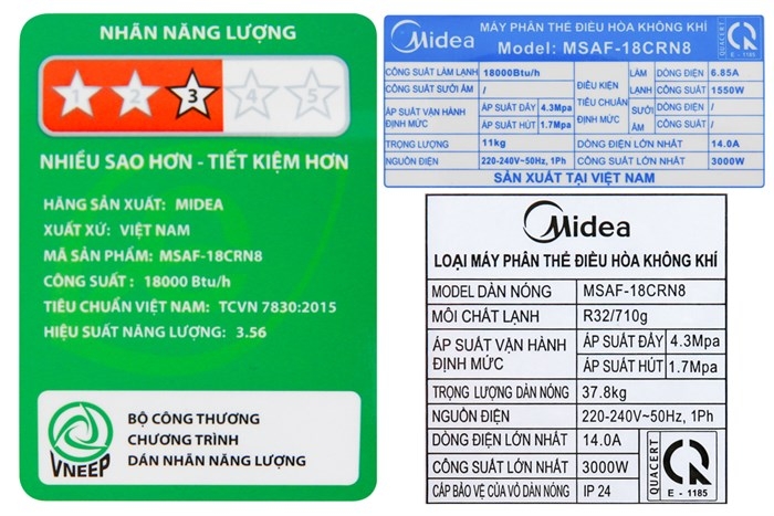 Máy lạnh Midea 2.0 HP MSAFG-18CRN8