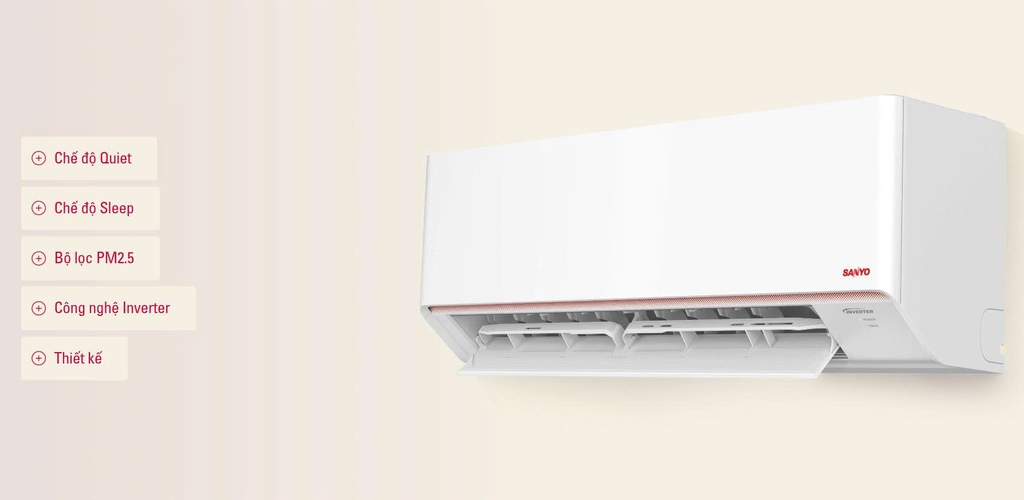 Máy lạnh Sanyo 1.5hp Inverter SO/SI-12TSJIVND (2026)