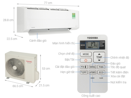 Máy lạnh Toshiba 1.0 HP Inverter RAS-H10S4KCV2G-V (Mode 2024)