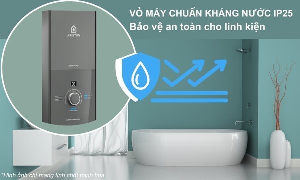 Máy nước nóng trực tiếp Ariston AURES Premium+ 4.5P (Bơm trợ lực)