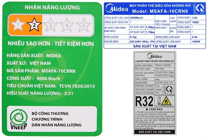 Máy lạnh Midea 1.0 HP MSAFIII-10CRN8